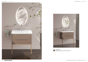 Подвесная тумба «Элеганс» 80 см (KMELCB80MPC2) в оттенке «пудровая глина» — создайте уютный интерьер ванной