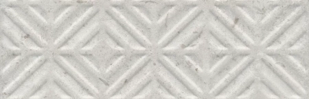 Бордюр Карму серый светлый матовый обрезной 30x9,6x1