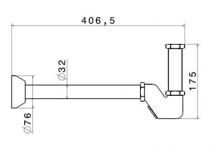 Сифон для раковины с декоративной накладкой, хром