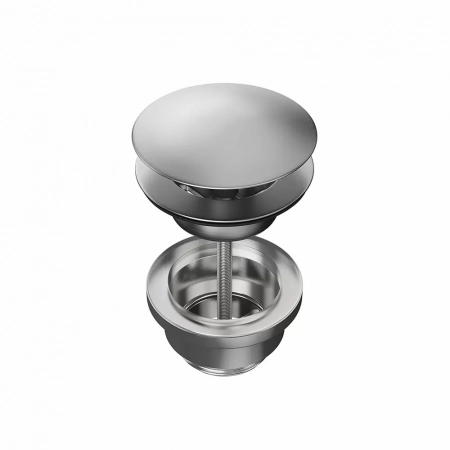 Донный клапан клик-клак для раковины, нержавеющая сталь