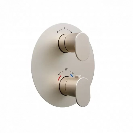 Встраиваемый термостатический смеситель для душа OLE с регулировкой температуры, золотой атласный