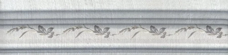 Бордюр Багет Кантри Шик серый матовый декорированный 20x5x1,9