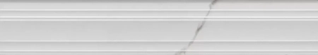 Бордюр Монте Тиберио белый глянцевый обрезной 40x7,3x2,7