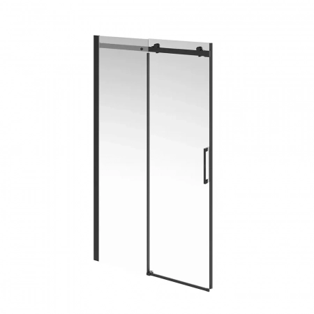 Душевая дверь CRISTALLO, раздвижная с функцией soft close, 120х210, матовый черный