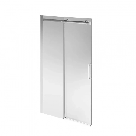 Душевая дверь CRISTALLO, раздвижная с функцией soft close, 120х210, брашированный никель