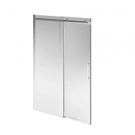 Душевая дверь CRISTALLO, раздвижная с функцией soft close, 140х210, брашированный никель, упаковка 1/2