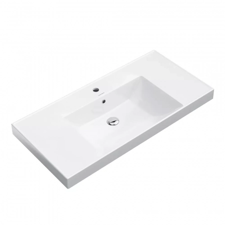 Раковина CUBO подвесная\мебельная 100, белая глянцевая