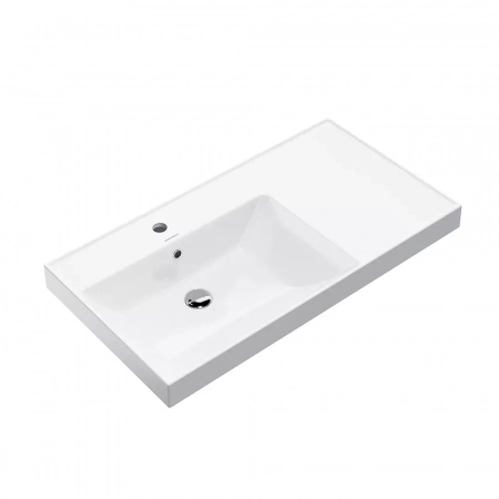 Раковина CUBO левая подвесная\мебельная 90, белая глянцевая