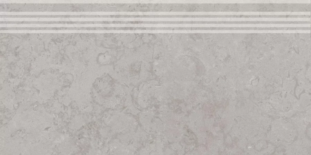 Ступень Про Лаймстоун серый натуральный обрезной 30x60x0,9