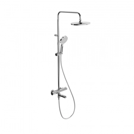 Душевая колонна FONTE на 3 потока с поворотным изливом с термостатически смесителем, хром