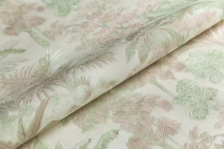 Обои виниловые Оазис мотив, бежевый, зелёный