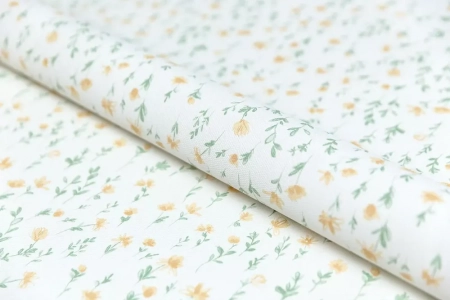 Обои виниловые на флизелиновой основе Уик-энд мотив, жёлто-зелёный цветы