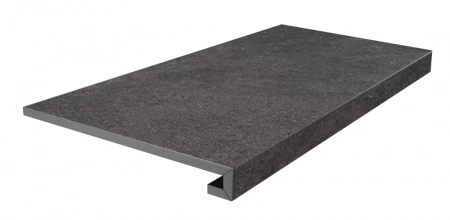 Ступень клееная фронтальная Портленд антрацит матовый обрезной 33x80x0,9