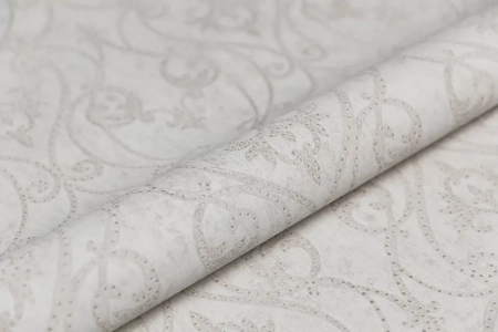 Обои виниловые на флизелиновой основе Дамаск мотив, бежево-серый