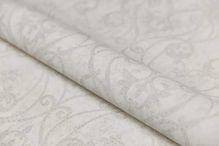 Обои виниловые на флизелиновой основе Дамаск мотив, бежево-серый