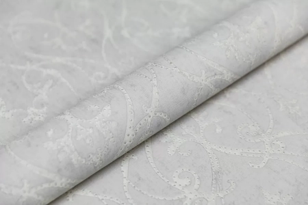 Обои виниловые на флизелиновой основе Дамаск мотив, серый