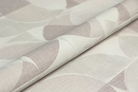 Обои виниловые на флизелиновой основе Шафран мотив, бежевый, круги