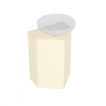 Тумба-модуль CARAVAN под раковину со столешницей без боковин, подвесная 50, push, сливочная матовая