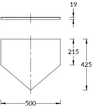 Столешница без выреза для тумбы-модуля CARAVAN 50, марокканский гранатовый