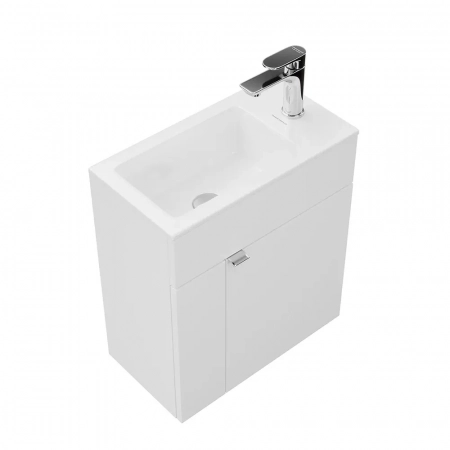 Тумба LATO подвесная 50 с дверцей, белый глянцевый