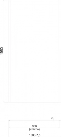 Душевая боковая панель LINDO, 100х195, хром