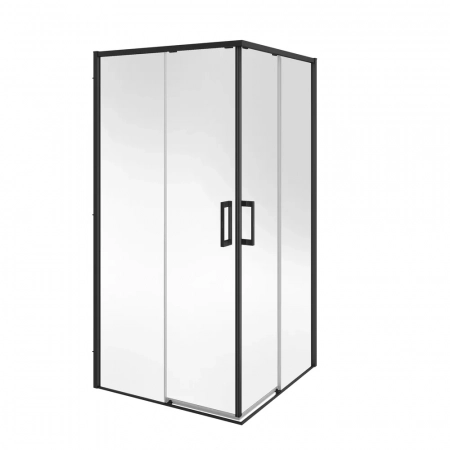 Душевой уголок LINDO, раздвижной с функцией soft close, квадратный, 100х100х195, хром