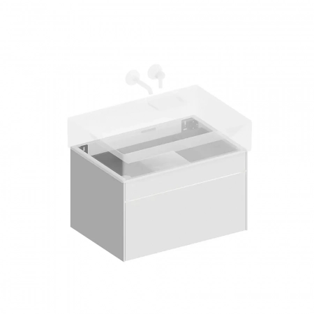 Тумба LOGICA подвесная 2 ящика 70 см, белоснежный