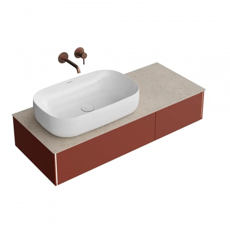 Тумба MAGICA подвесная 120, 2 ящика, венецианский красный матовый