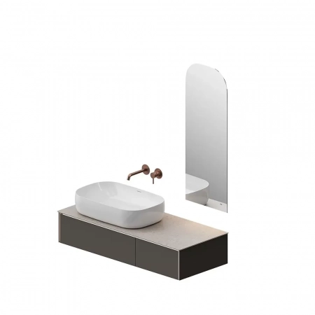 Тумба MAGICA подвесная 90, 1 ящик, вечерний серый матовый