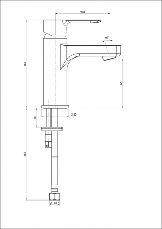 Смеситель SONATA для раковины без донного клапана, матовый черный