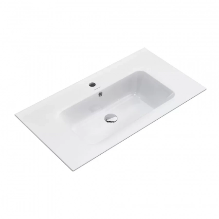 Раковина PIANO подвесная/мебельная 85, белая глянцевая