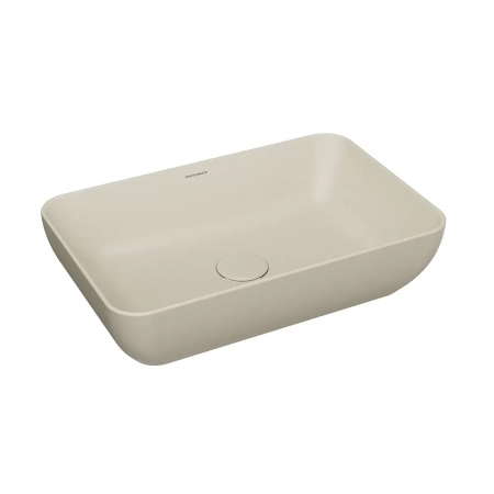 Раковина PLAZA накладная 55, песочная матовая