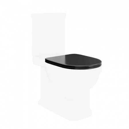 Сиденье POMPEI для напольного унитаза, черное глянцевое