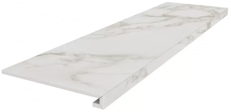 Ступень Монте Тиберио серый светлый матовый обрезной 33x119,5x0,9