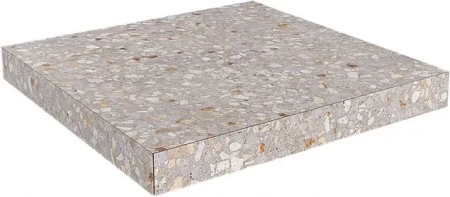 Ступень угловая клееная Терраццо бежевый 33x33x0,9