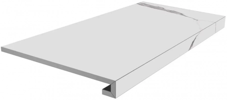 Ступень клеёная Монте Тиберио белый матовый 33x80x0,9