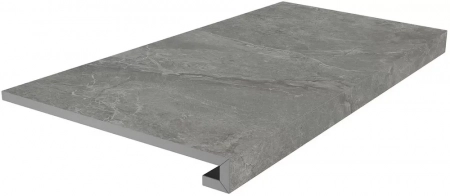 Ступень клеёная Риальто серый тёмный матовый 33x80x0,9