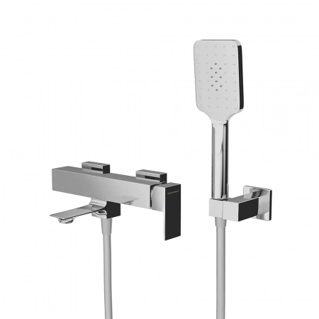 Смеситель FIORETTO для ванны с душевой лейкой, шлангом и держателем, хром