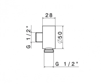 Монтажная часть Ole/Оле для душевого гарнитура, хром
