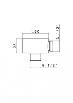 Монтажная часть Futura/Футура для душевого гарнитура, хром
