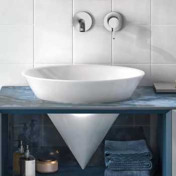 Смеситель для раковины LINEA однорычажный настенный, хром глянец