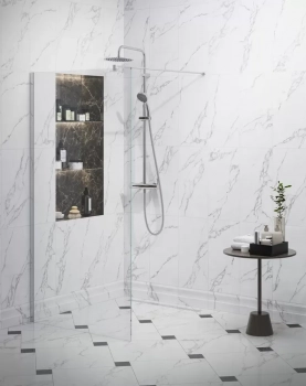 Душевая колонна NOTA на 2 потока с механическим смесителем с ручным душем на 5 режимов, хром