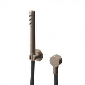 Ручной душ OLE с держателем для лейки и шлангом, без вывода для подачи воды, золотой атласный