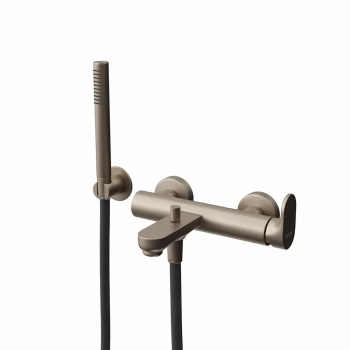 Ручной душ OLE с держателем для лейки и шлангом, без вывода для подачи воды, золотой атласный