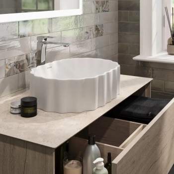 Раковина ARTBASIN Conchiglia накладная 50, белая глянцевая