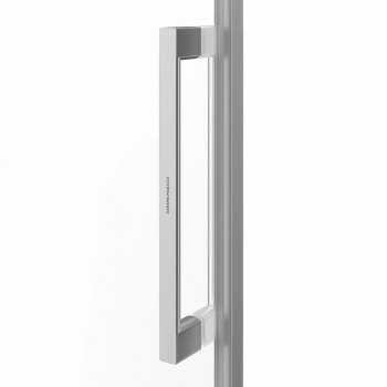 Душевая дверь CRISTALLO, раздвижная с функцией soft close, 140х210, брашированный никель, упаковка 1/2