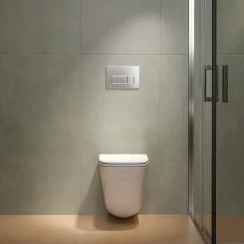 Унитаз CUBO Tornado подвесной, с системой смыва торнадо с крепежом и сиденьем, белый глянцевый