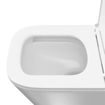 Унитаз CUBO Tornado подвесной, с системой смыва торнадо с крепежом и сиденьем, белый глянцевый