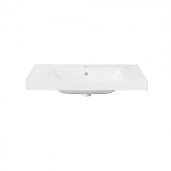 Раковина CUBO подвесная\мебельная 80, белая глянцевая