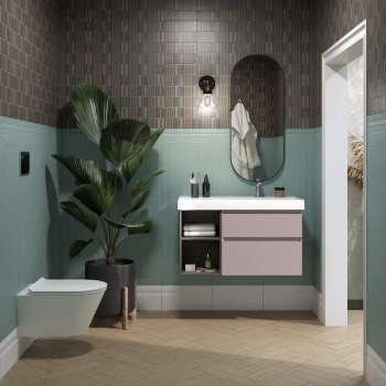 Раковина CUBO правая подвесная\мебельная 90, белая глянцевая